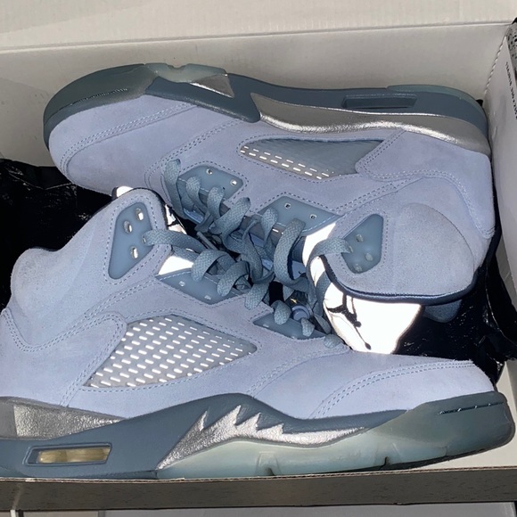 Wmns Air Jordan 5 Retro 'Blue Bird - Picture 1 of 3
